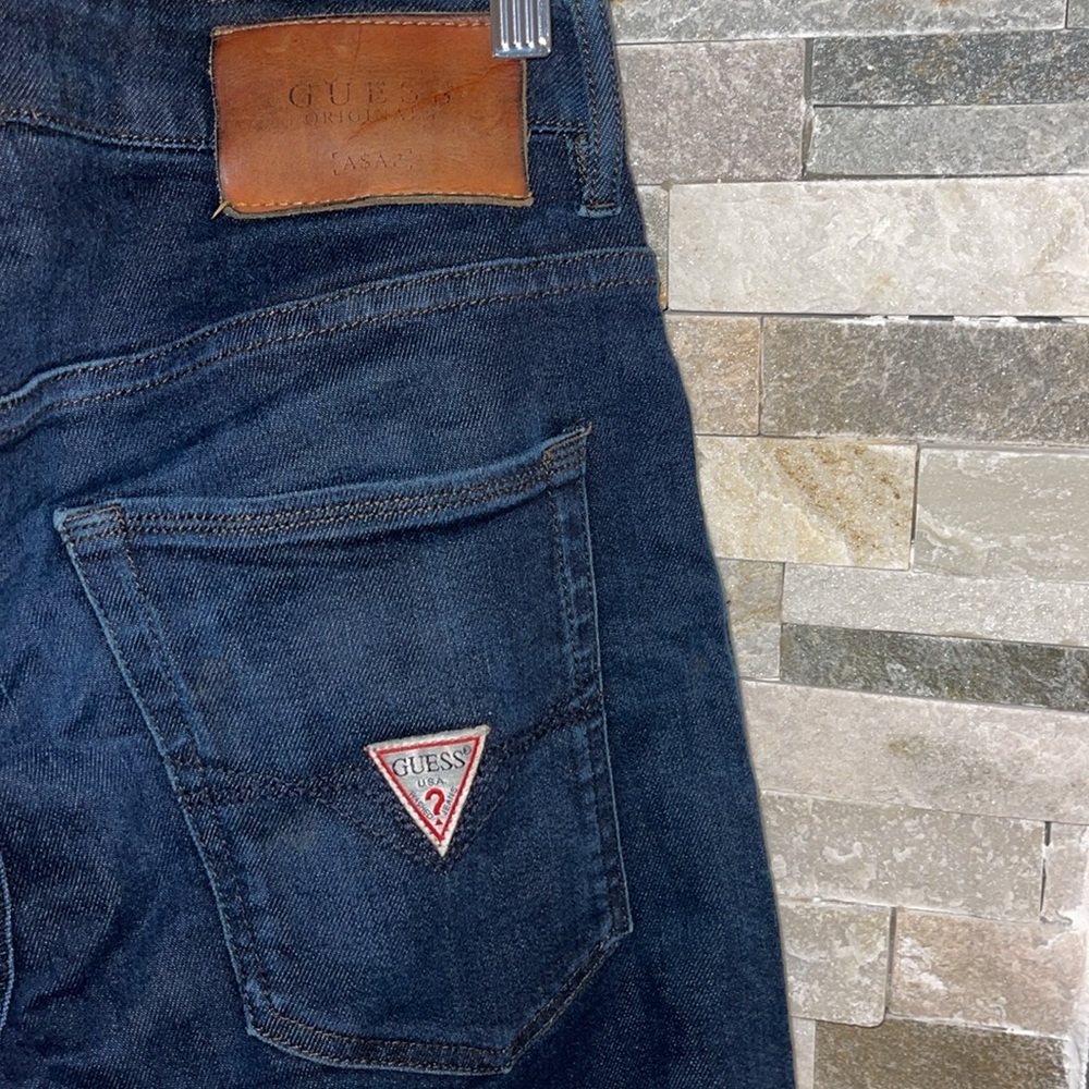 Guess X Asap Skinny Jean Selvedge Premium Blue Denim Size 31x32